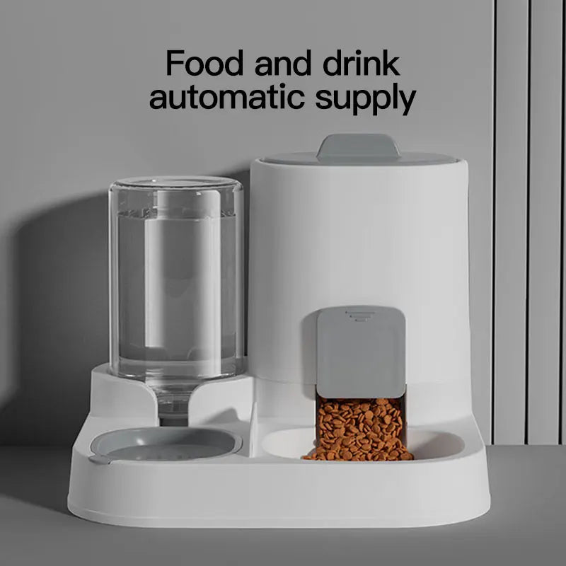 Automatic Gravity Cat Water & Food Dispenser - Large Spill-Proof