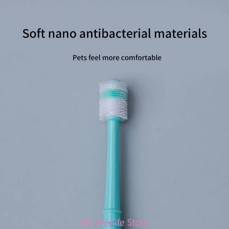 Small Pet Toothbrush - Soft Silicone Dog Cat Teeth Cleaning Kit
