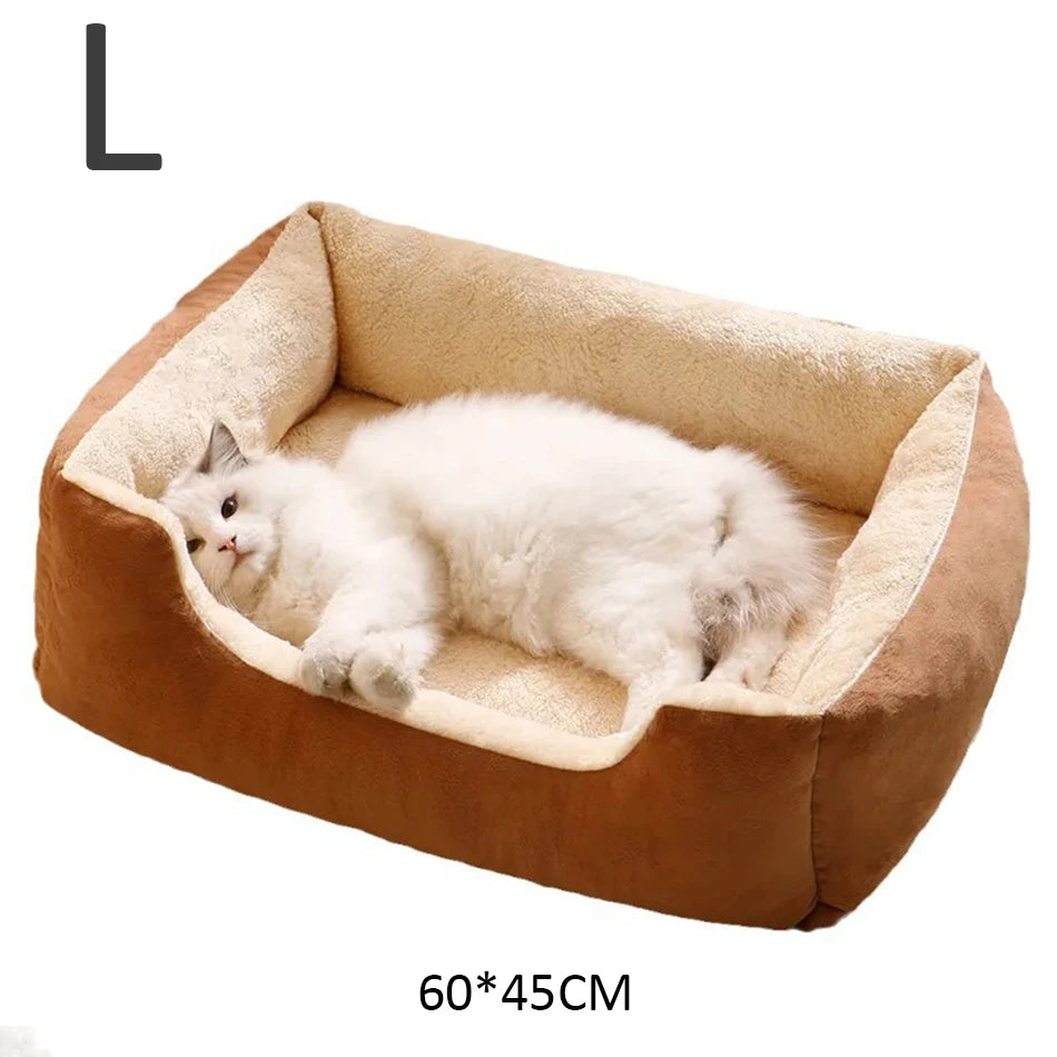 Pet Bed Basket - Comfortable Cushion House for Cats & Dogs