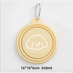 Load image into Gallery viewer, Foldable Silicone Dog &amp; Cat Bowls 350ml/650ml Portable Travel Food &amp; Water Tray
