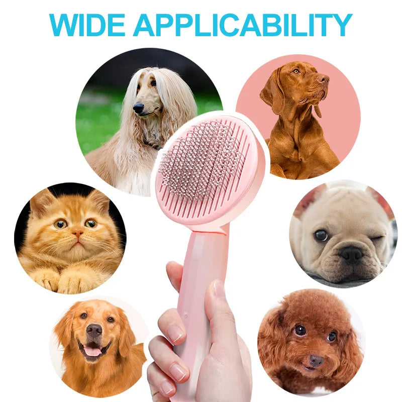 Cat Grooming Brush - Pet Hair Remover Comb for Cats & Dogs