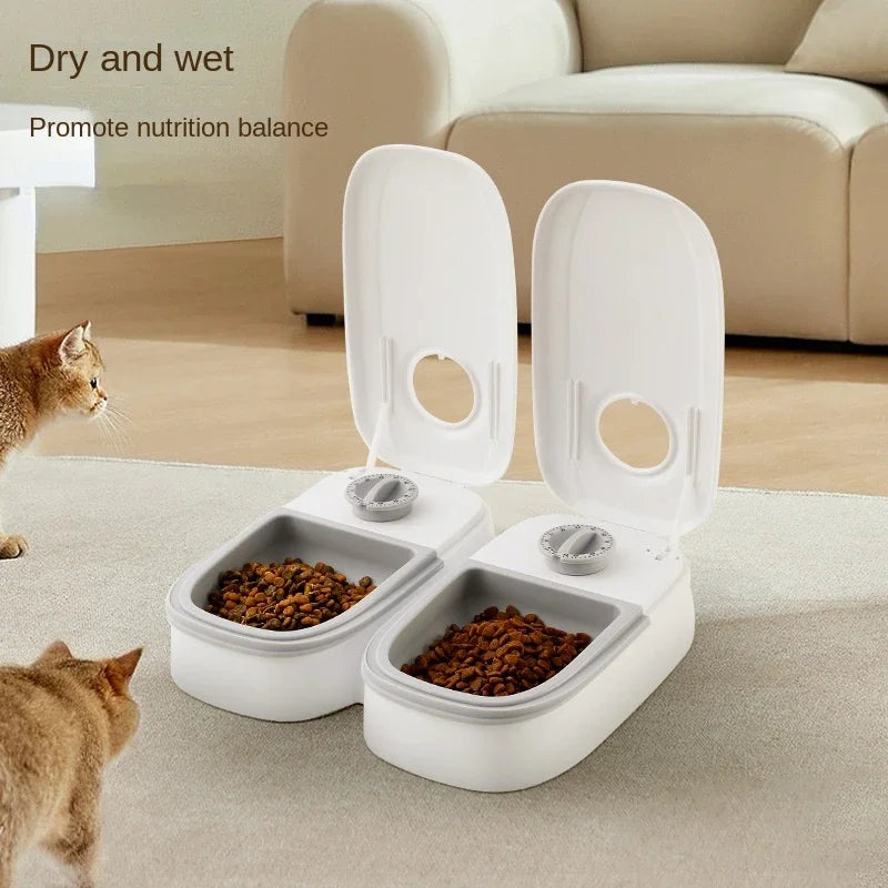 Automatic Pet Feeder with Timer - Food & Water Bowl for Dogs & Cats