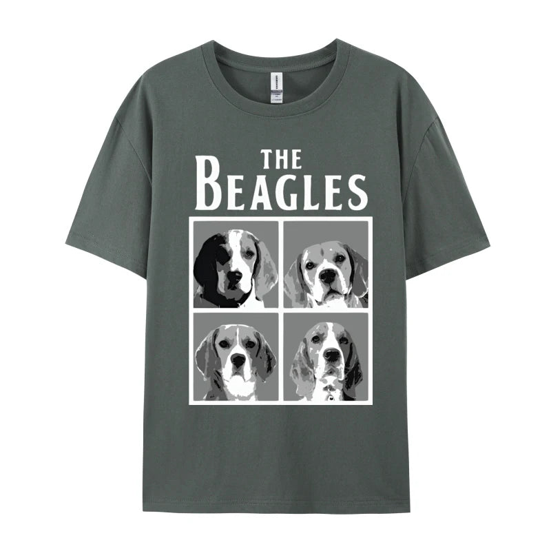 Cute Beagle Dog T-Shirt – Men’s Cotton Birthday Tee, Short Sleeve