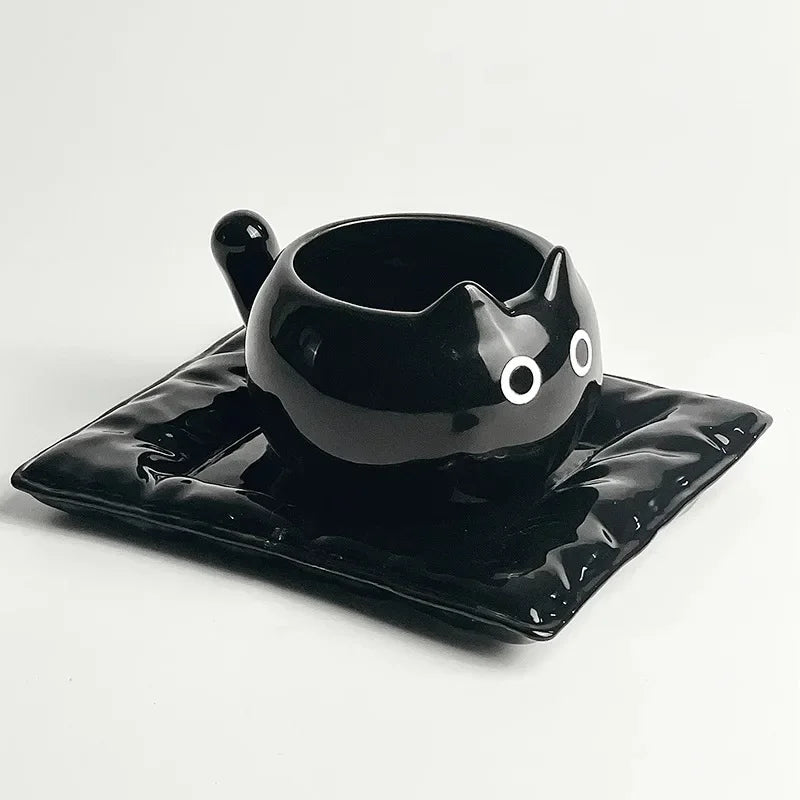 Ceramic Cat Shaped Mug - Cute Siamese Coffee Cup Birthday Gift