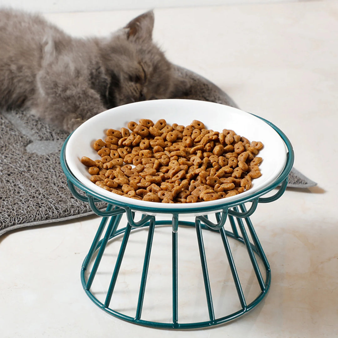 Whisker-Friendly Cat Bowl - Wide Ceramic Anti-Tipping Food Bowl