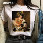Load image into Gallery viewer, Cat Oil Painting T-Shirt - Women&#39;s Funny Graphic Tee Summer Top
