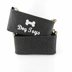 Load image into Gallery viewer, Felt Pet Toy Storage Basket - Foldable Dog Cat Toy Box Container
