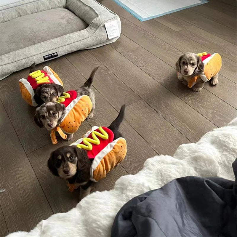 Halloween Hot Dog Pet Costume - Funny Sausage Suit for Dogs & Cats