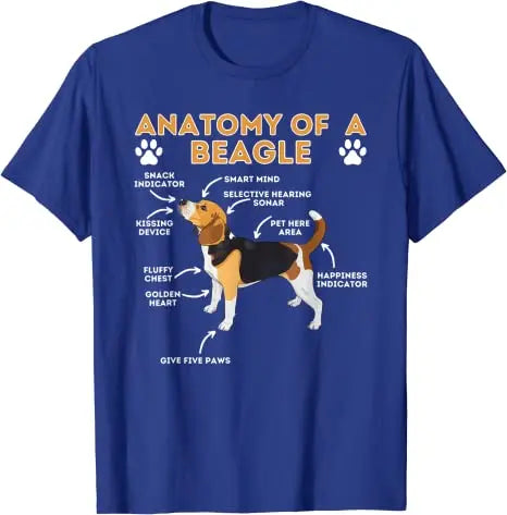 Funny Beagle Anatomy T-Shirt – Cute Dog Lover Gift Tee for Pet Moms
