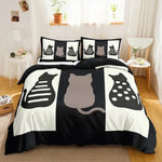 Load image into Gallery viewer, Cute Cat Single-Sided Printed Bedding Set - Cartoon Duvet Cover Set
