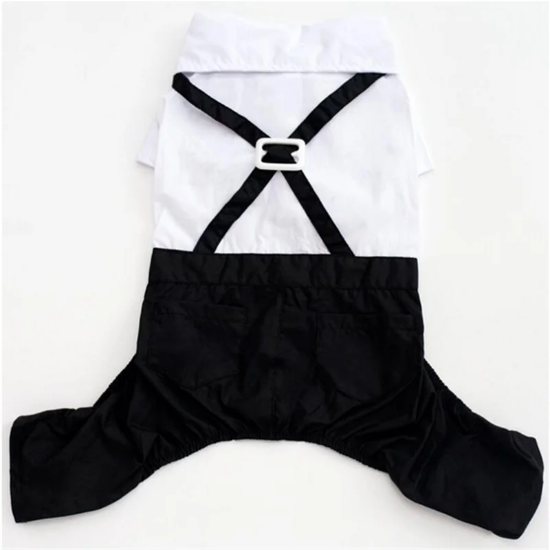 Pet Tuxedo Costume with Bow Tie - Dog Cat Wedding Party Outfit