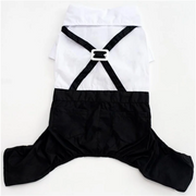 Pet Tuxedo Costume with Bow Tie - Dog Cat Wedding Party Outfit