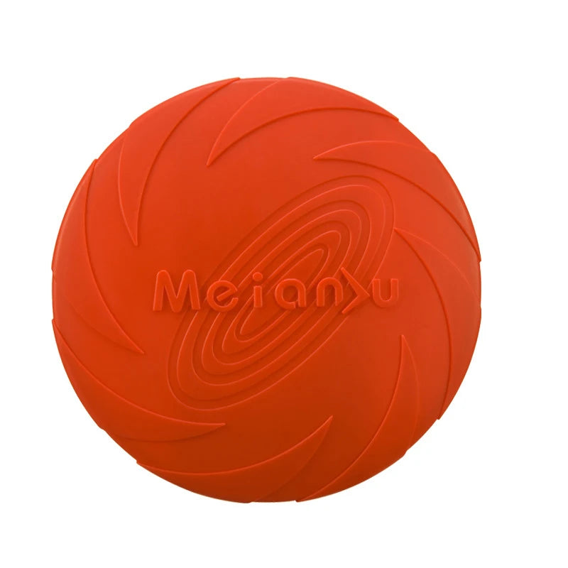Multicolor Silicone Flying Disc – Durable Dog Chew & Training Toy