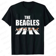 Men Women Classic Beagle T-Shirt - Crazy Beagle Dog Round Neck Tee