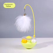 Tumbler Cat Toy - Interactive Turntable with Feather & Ball