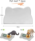 Load image into Gallery viewer, Silicone Non-Stick Pet Feeding Mat &amp; Bowl – Waterproof Tray for Dogs &amp; Cats
