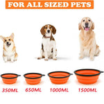 Load image into Gallery viewer, Folding Portable Silicone Dog Feeder Bowl 2-in-1 Pet Food &amp; Water Dispenser with Carabiner
