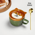 Load image into Gallery viewer, Japanese Cartoon Cat Coffee Mug - Cute Animal Pattern Cup with Lid
