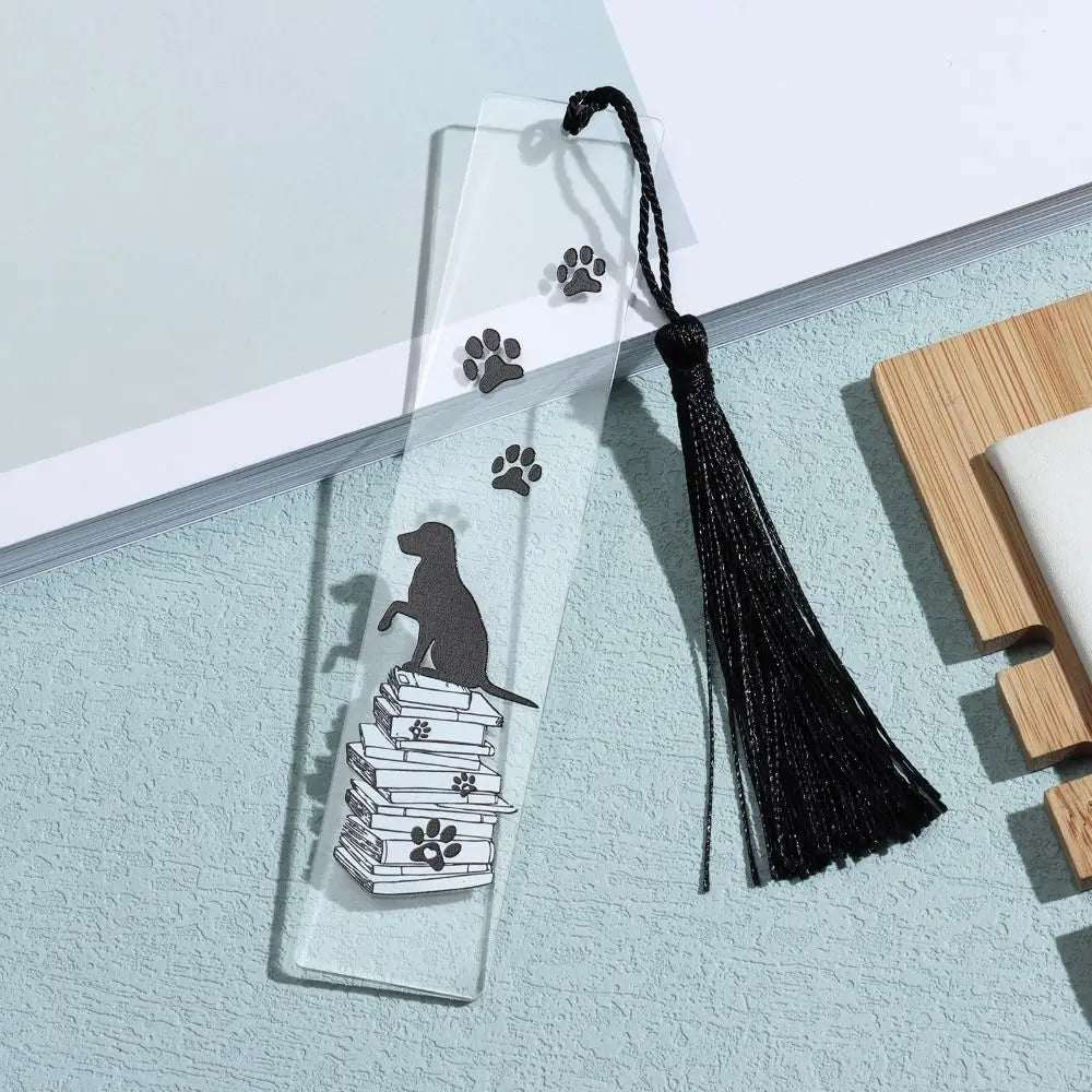 Dog Inspirational Acrylic Bookmark - Creative Book Page Holder Gift