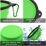 Load image into Gallery viewer, Folding Portable Silicone Dog Feeder Bowl 2-in-1 Pet Food &amp; Water Dispenser with Carabiner
