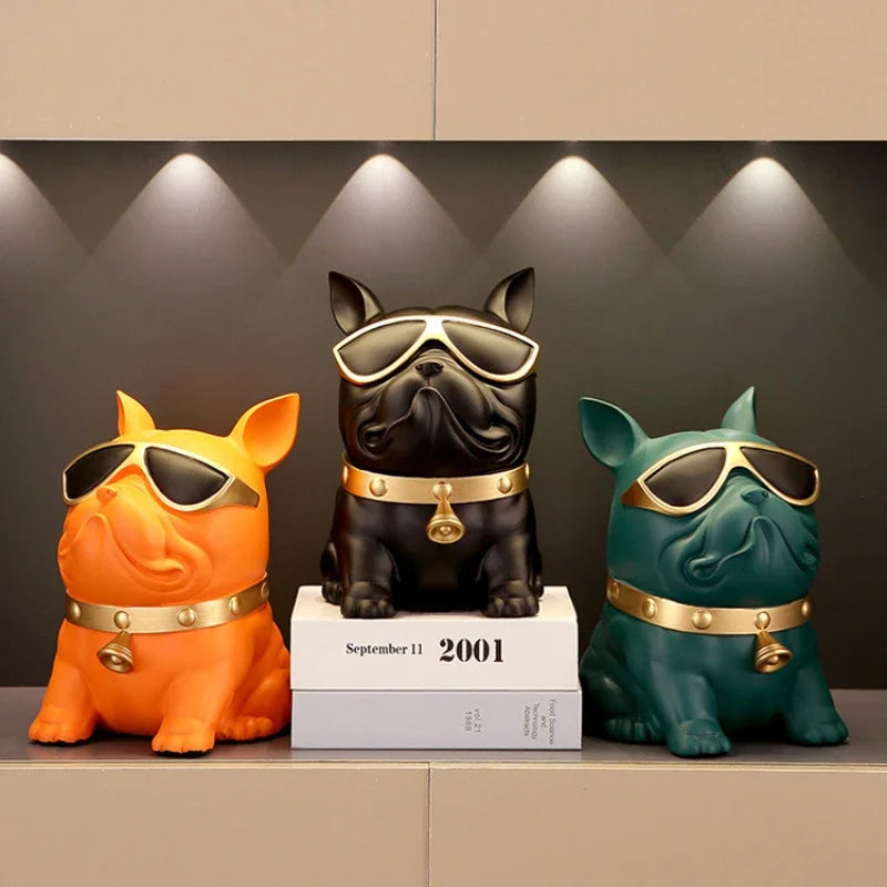ERMAKOVA French Bulldog Tissue Box - Modern Luxury Dog Statue Ornament