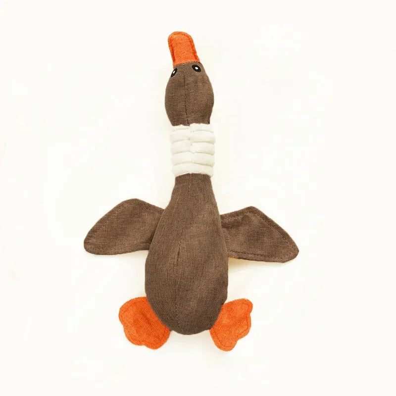 Pet Toy for Active Chewers | Squeaky Wild Goose Puzzle Soft Chew Toy for Dogs