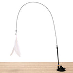 Load image into Gallery viewer, Interactive Cat Teaser Wand - Bell &amp; Feather Toy with Suction Cup
