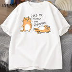 Load image into Gallery viewer, Men/ Women Funny Cat Lovely Print T-Shirt - Summer Cotton Harajuku Tee
