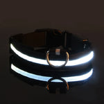 Load image into Gallery viewer, Nylon LED Dog Collar – Glow-in-the-Dark Safety Light for Night Walks
