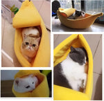 Load image into Gallery viewer, Banana Shaped Pet Bed - Warm Cozy Basket for Dogs &amp; Cats
