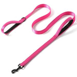 Load image into Gallery viewer, Heavy Duty Reflective Dog Leash – Padded Double Handle for Training &amp; Control
