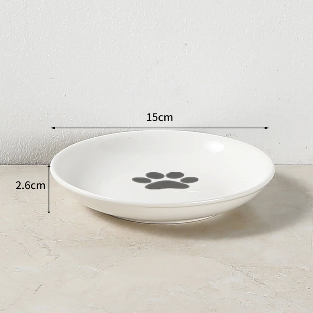 Whisker-Friendly Cat Bowl - Wide Ceramic Anti-Tipping Food Bowl