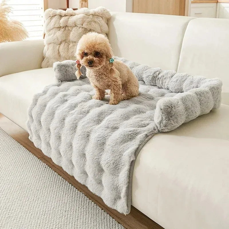 Dog Beds for Large Dogs - Pet Basket Bed with Cushions & Bedding