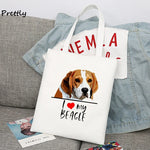 Load image into Gallery viewer, The Beagles Dog Band Canvas Tote Bag - Funny Beagle Lovers Handbag
