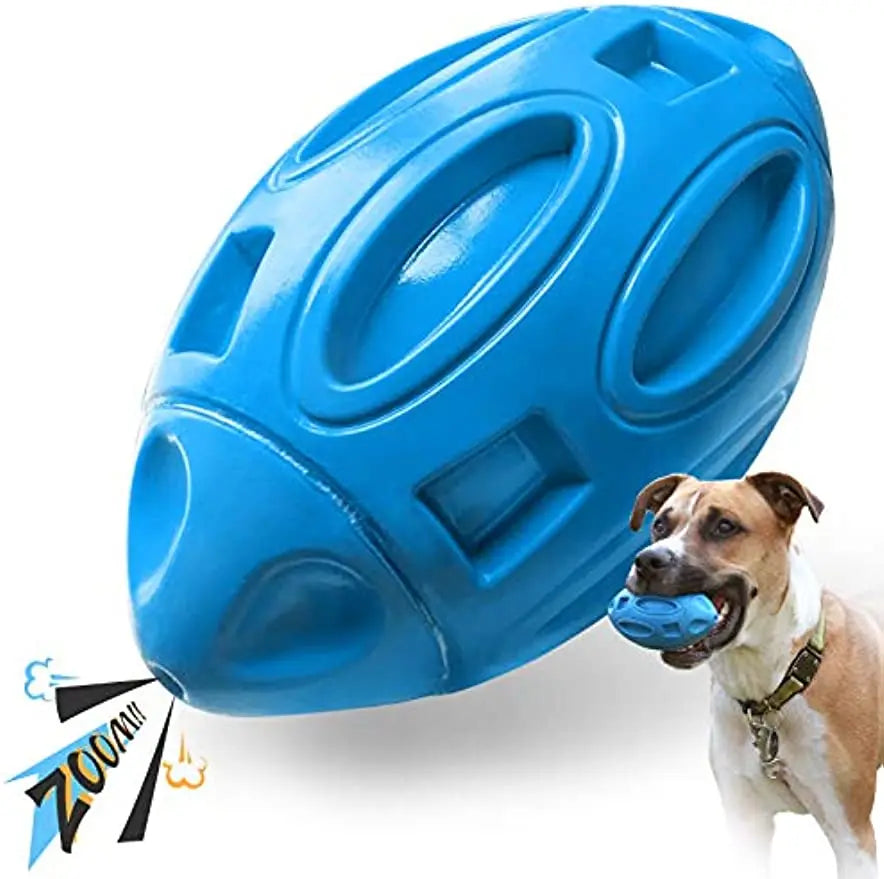 Squeaky Rubber Dog Toy Chew Ball Teeth Cleaning Durable Pet Toy for Medium & Large Dogs