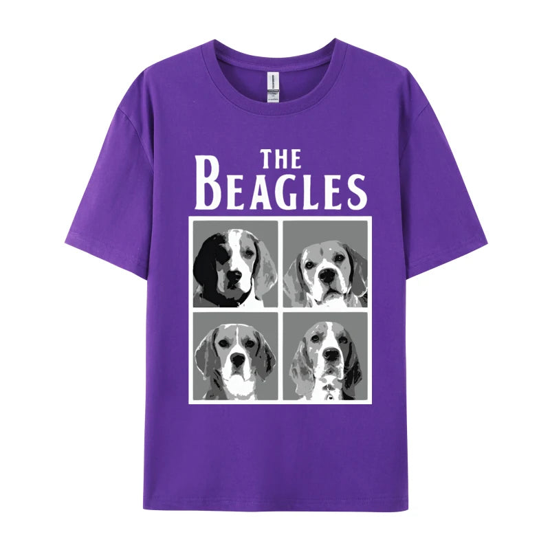 Cute Beagle Dog T-Shirt – Men’s Cotton Birthday Tee, Short Sleeve