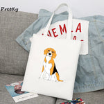 Load image into Gallery viewer, The Beagles Dog Band Canvas Tote Bag - Funny Beagle Lovers Handbag
