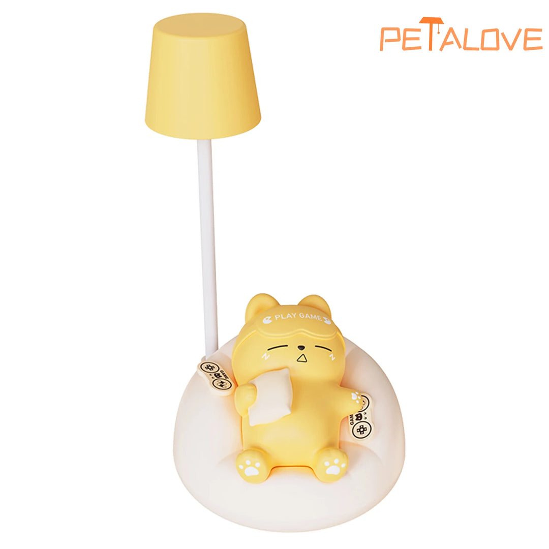 Cute Cat Night Light - Rechargeable Silicone Children's Sleeping Lamp