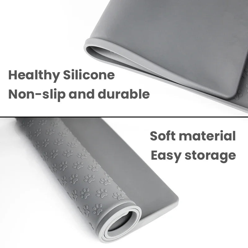 Waterproof Silicone Pet Placemat – Dog & Cat Feeding Bowl Mat