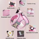 Load image into Gallery viewer, Floral Pet Harness and Leash Set - Reflective Anti-Escape for Dog&amp;Cat
