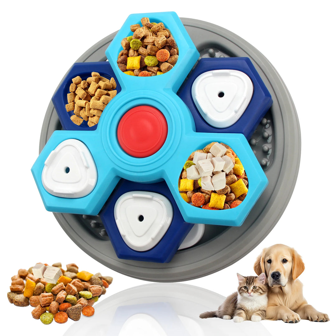 Slow Feeder Dog Toy Interactive Puzzle Bowl for Puppy IQ & Slow Eating Training