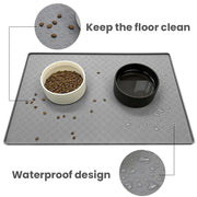 Waterproof Silicone Pet Placemat – Dog & Cat Feeding Bowl Mat