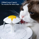 Load image into Gallery viewer, Cat Flower Water Dispenser - USB Silent Recirculating Pet Fountain
