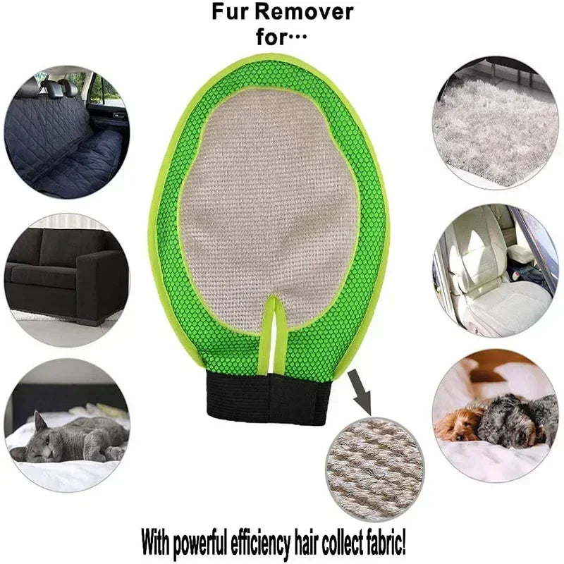 Pet Grooming Gloves Cat Hair Remover Deshedding Brush for Dogs & Cats