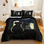Load image into Gallery viewer, 3PCS Cartoon Cat Bedding Set - Cute Printed Duvet Cover &amp; Pillows
