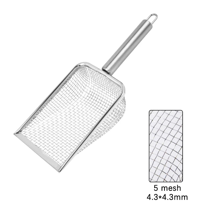 Stainless Steel Mesh Cat Litter Scoop – Durable Shovel for Pet Cleaning