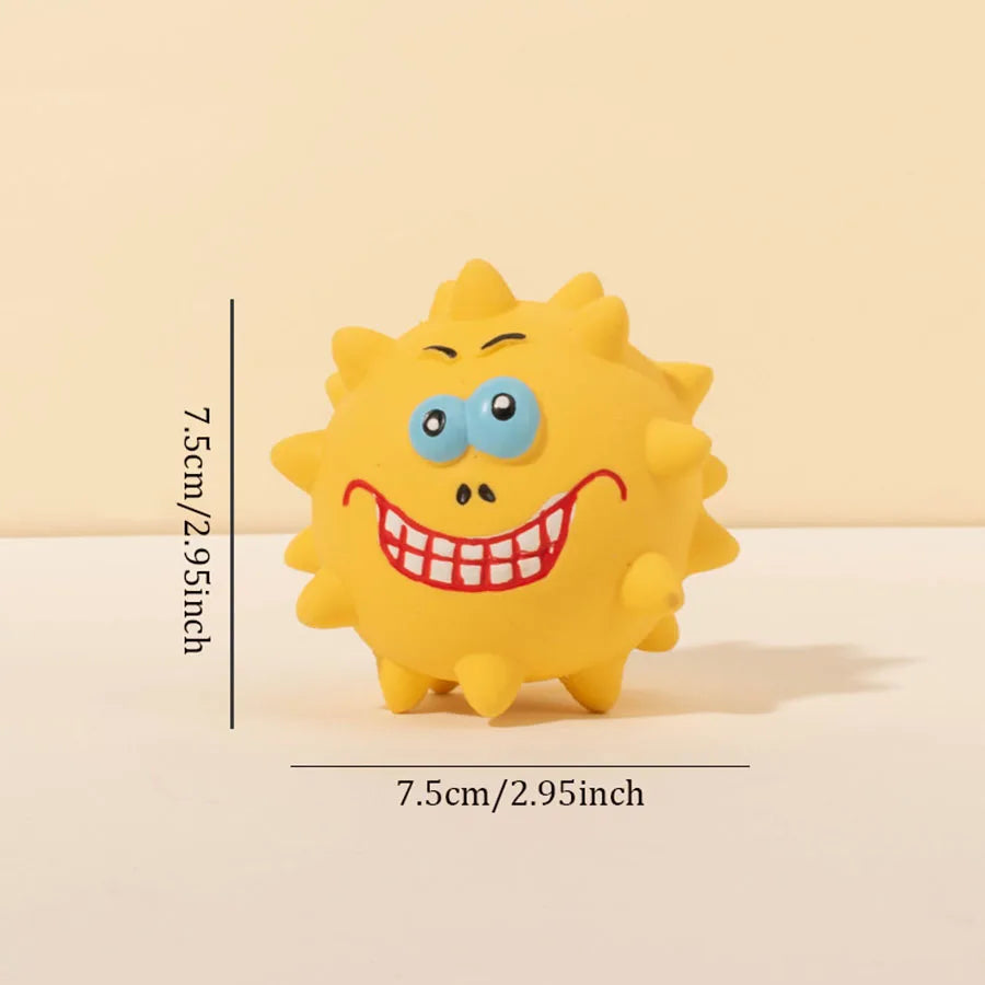 Cute Squeaky Dog Chew Toy Puppy Bite Resistant Molar Cleaning Toy