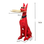 Load image into Gallery viewer, Large Doberman Side Table - Big Dog Statue Tray Living Room Decor
