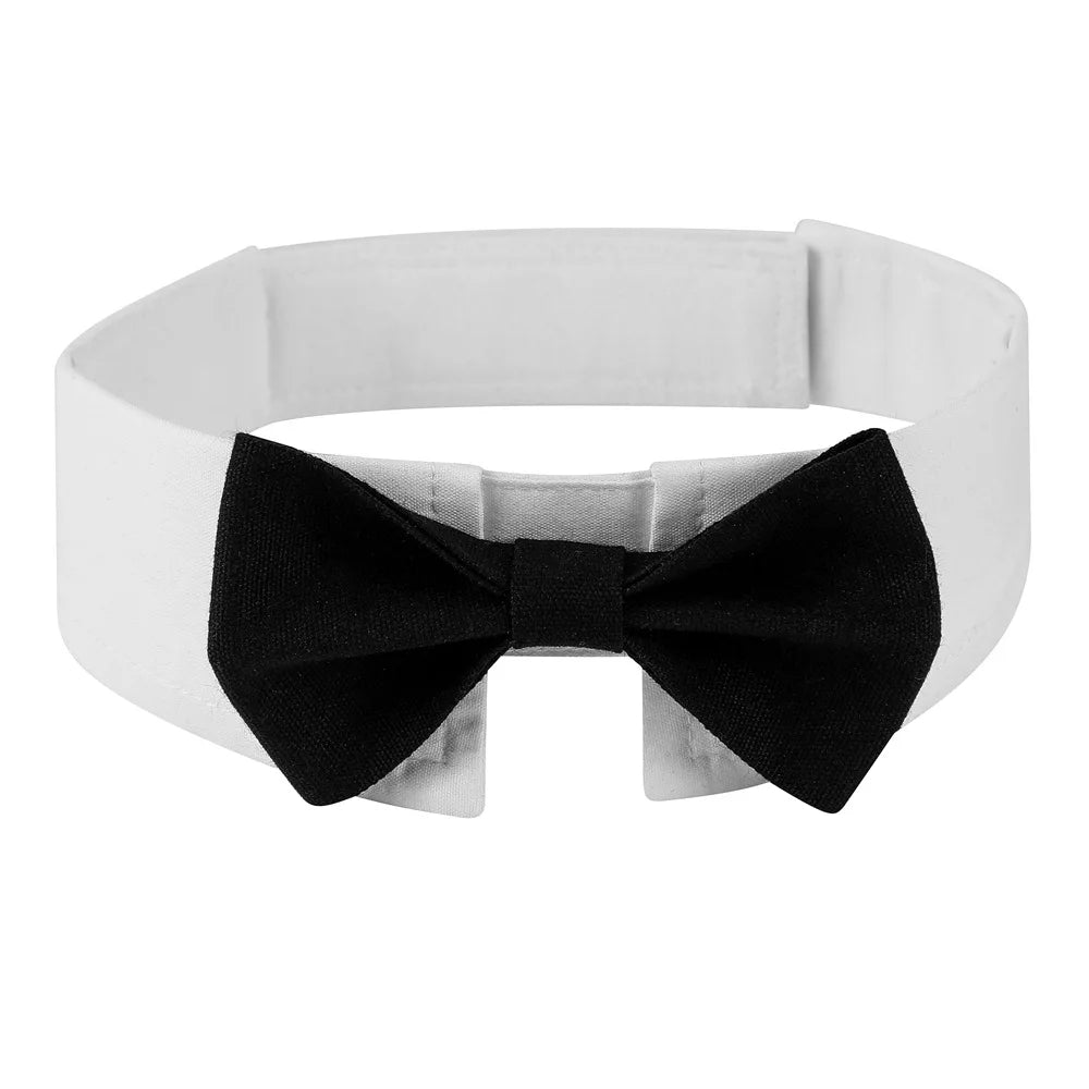 Pet Formal Bow Tie Collar - Dog Cat Tuxedo Accessory for Weddings