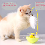 Load image into Gallery viewer, Tumbler Cat Toy - Interactive Turntable with Feather &amp; Ball
